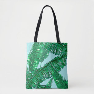 Bolsa Tote Palmeiras tropicais folhas de palma sem descontinu