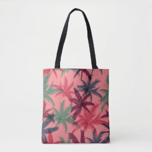 Bolsa Tote Palmeiras tropicais: padrão sem costura