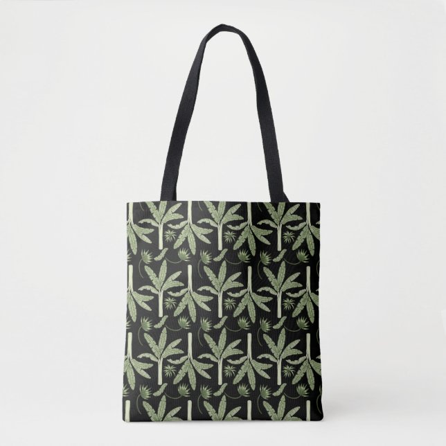 Bolsa Tote Palmeiras tropicais, sem descontinuidades (Frente)