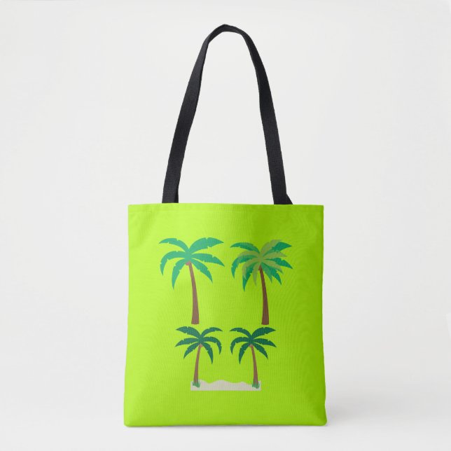 Bolsa Tote Palmeiras, Verão Verde limão (Frente)