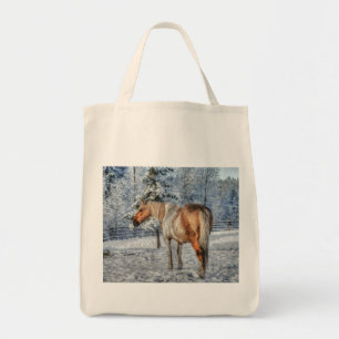 Bolsa Tote Palomino Pinto Stallion and Snow