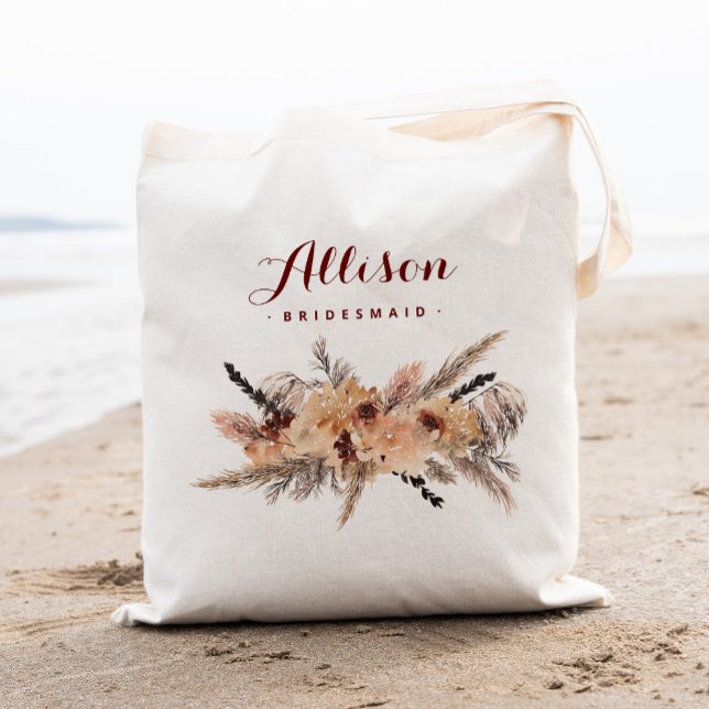 Bolsa Tote Pampas Bridesmaid Wedding Tote Bag (Criador carregado)
