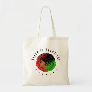 Bolsa Tote Pan-africana menina mulher negra verde vermelho or