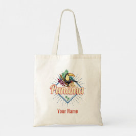Bolsa Tote Panamá City Toucan Retro Palm Trees Vintage