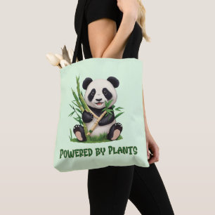 Bolsa Tote Panda Bear alimentada por plantas