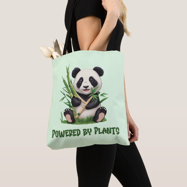 Bolsa Tote Panda Bear alimentada por plantas (Close Up)