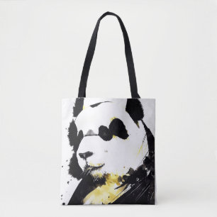 Bolsa Tote Panda Bear Wild Nature Free Spirit Art Painting