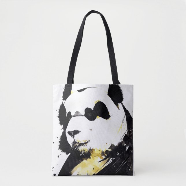 Bolsa Tote Panda Bear Wild Nature Free Spirit Art Painting (Frente)