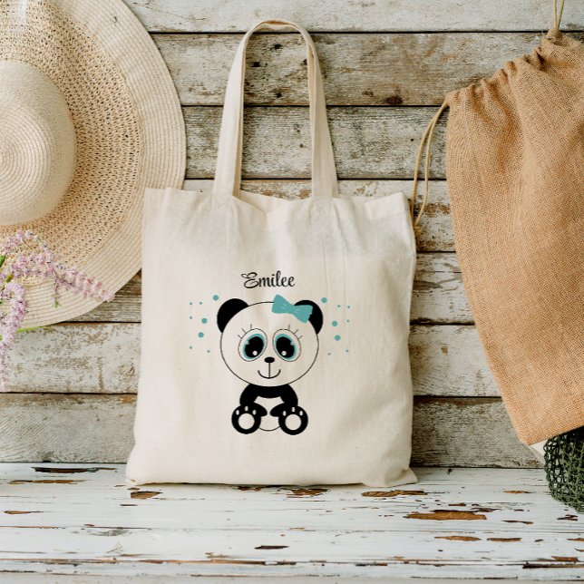 Bolsa Tote Panda Bonita (Mint Green) (Criador carregado)