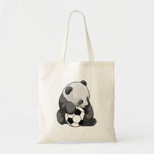 Bolsa Tote Panda com bola de futebol
