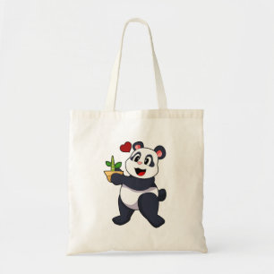 Bolsa Tote Panda com Flor Bamboo