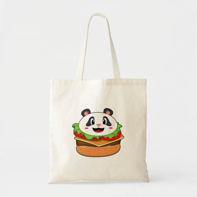 Bolsa Tote Panda com o Burger (Frente)