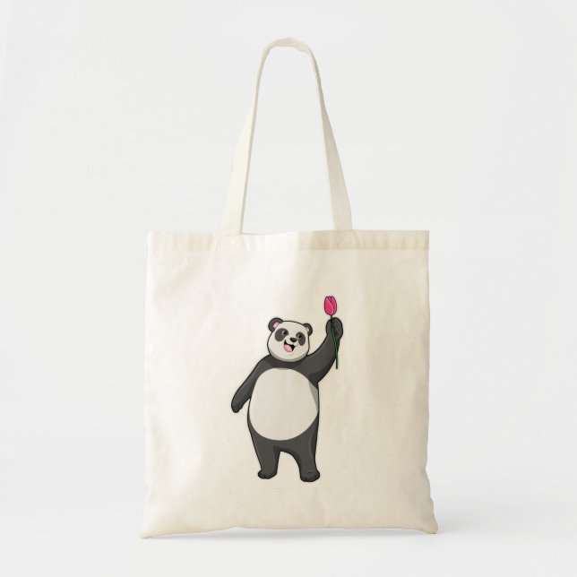 Bolsa Tote Panda com Tulip (Frente)