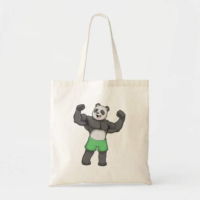 Bolsa Tote Panda como construtor de bases em Bodybuilding (Frente)