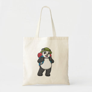 Bolsa Tote Panda como Hiker com mochila