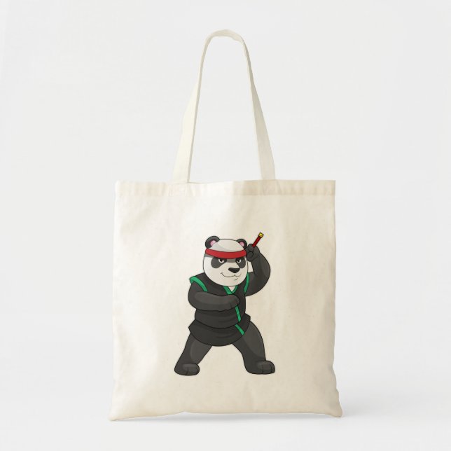 Bolsa Tote Panda como Ninja em Figurino (Frente)