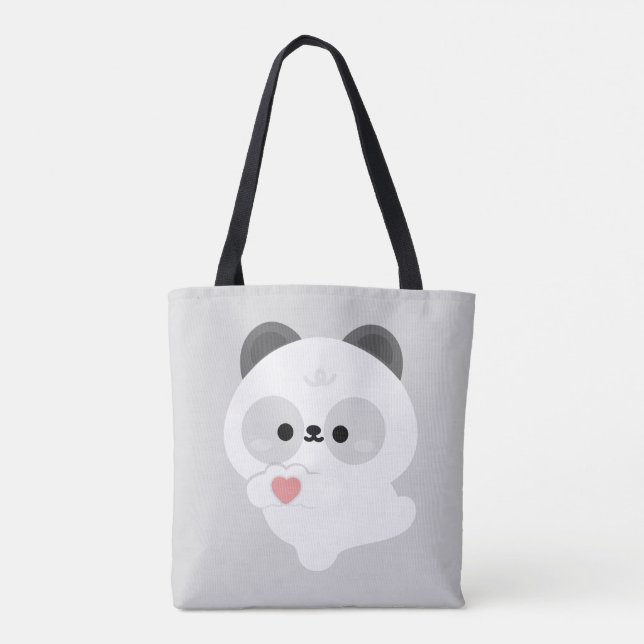 Bolsa Tote Panda de Amor Fofo (Verso)