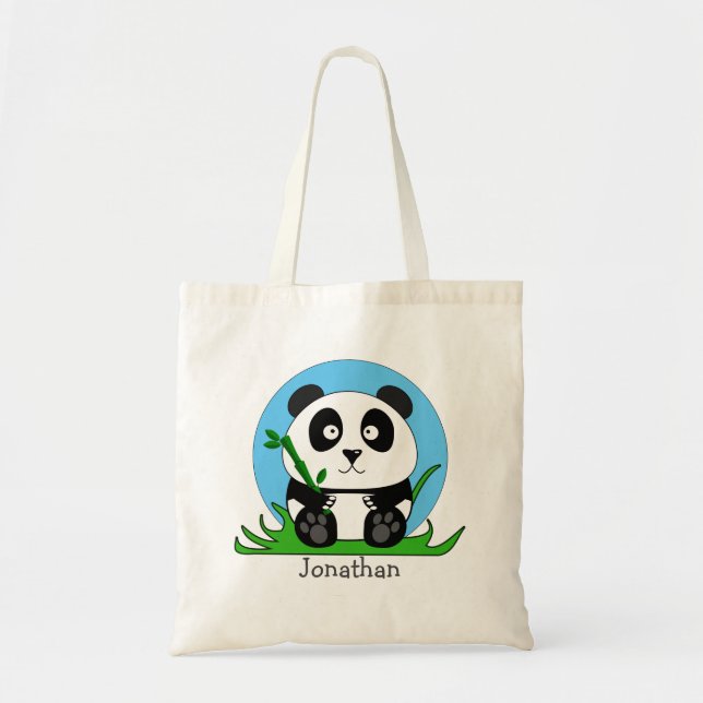 Bolsa Tote Panda Fofo Personalizado (Frente)
