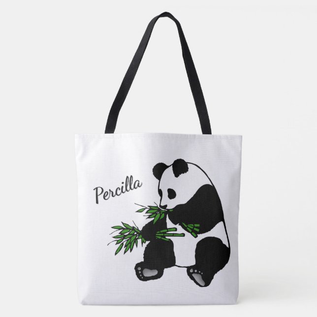 Bolsa Tote Panda Gigante Come Bambu Nome   (Frente)