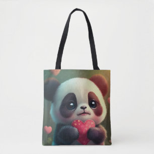 Bolsa Tote Panda Heart (2 caras):