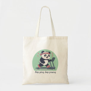 Bolsa Tote Panda Motivacional Fofo em Esteira