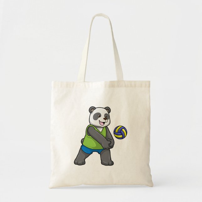 Bolsa Tote Panda no Esporte com Voleibol (Frente)