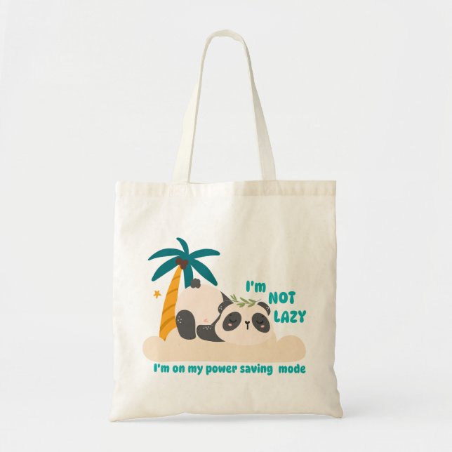 Bolsa Tote Panda preguiçoso fofo  (Frente)