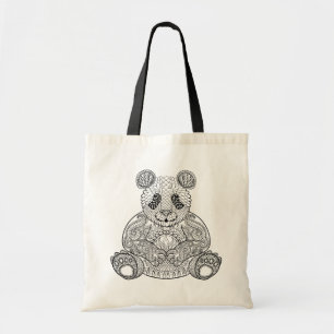 Bolsa Tote Panda tribal inspirada
