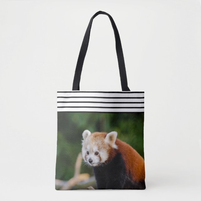 Bolsa Tote Panda Vermelha Bonita Strike (Frente)