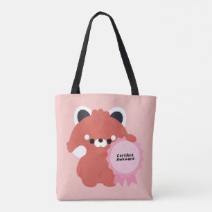 Bolsa Tote Panda Vermelho Desajeitado Certificado