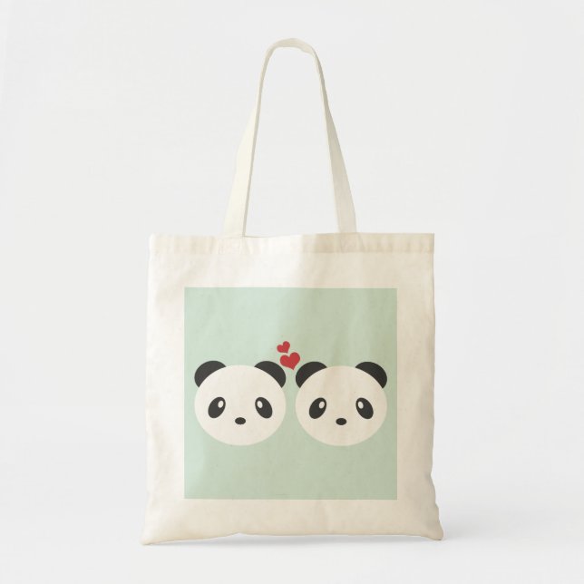 Bolsa Tote Pandas bonitos (Frente)