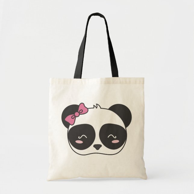 Bolsa Tote Pandora, a panda adorável (Frente)