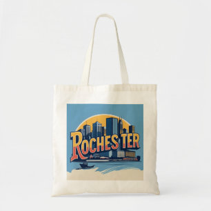 Bolsa Tote Panorama da Cidade de Rochester Nova York EUA
