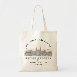 Bolsa Tote Panorama de Naples Flórida – Favor de casamento pe