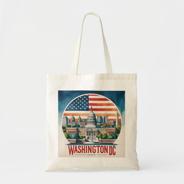 Bolsa Tote Panorama de Washington DC (Frente)