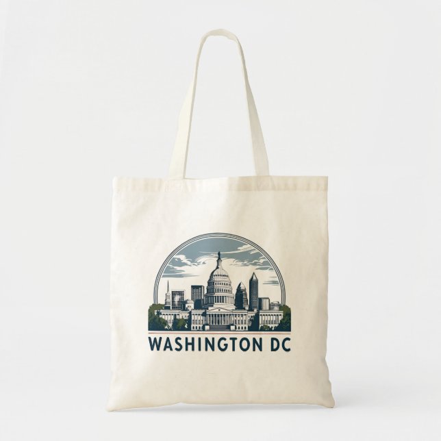 Bolsa Tote Panorama de Washington DC (Frente)