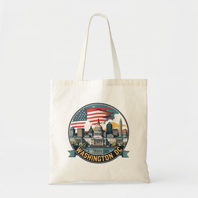 Bolsa Tote Panorama de Washington DC (Frente)