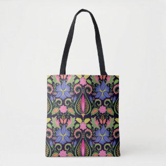 Bolsa Tote Pansy Clássico: Papel de Carteira Floral Vintage