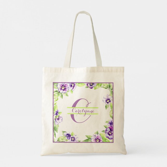 Bolsa Tote Pansy Frame (Verso)