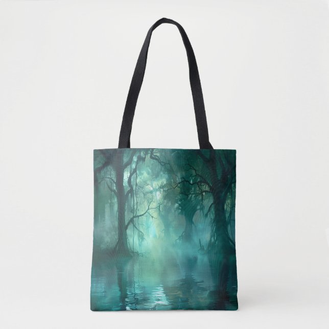 Bolsa Tote Pântano Verde assustador (Frente)