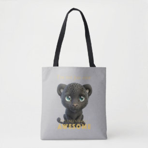 Bolsa Tote Pantera Concentrada Incrível Bonita Adorável Engra