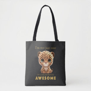 Bolsa Tote Pantera Concentrada Incrível Bonita Adorável Engra