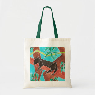 Bolsa Tote Pantera da Selva Arte Abstrata Original