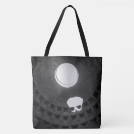 Bolsa Tote Pantheon Light Skull Roma Itália Preto e Branco