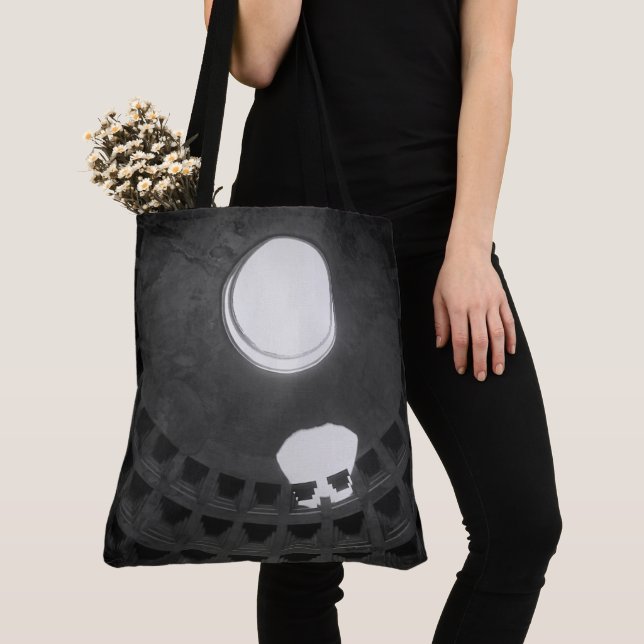 Bolsa Tote Pantheon Light Skull Roma Itália Preto e Branco (Close Up)