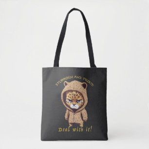Bolsa Tote Panther Stubborn Lida Com Ele Engraçado Adorável