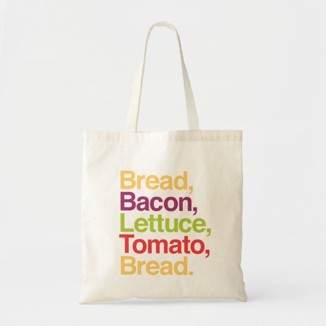 Bolsa Tote Pão de BLT, bacon, alface, tomate, saco do pão (Frente)