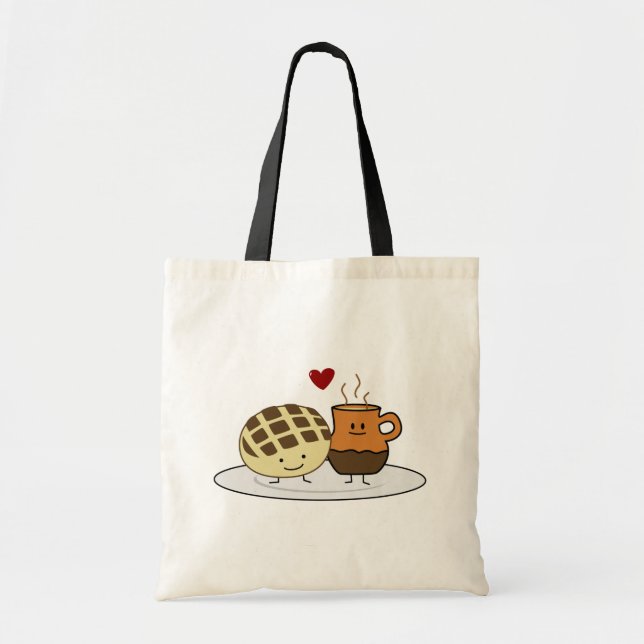 Bolsa Tote Pão doce, chocolate quente, pancadas mexicanas (Frente)