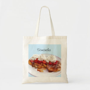 Bolsa Tote Pão Doce Com Morangos E Creme