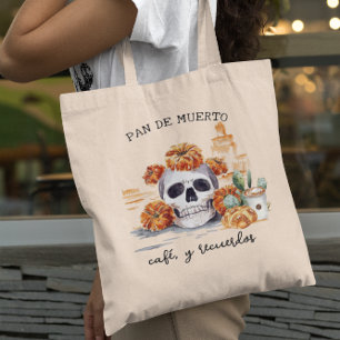 Bolsa Tote Pão dos Mortos Café e Lembranças Dia dos Mortos
